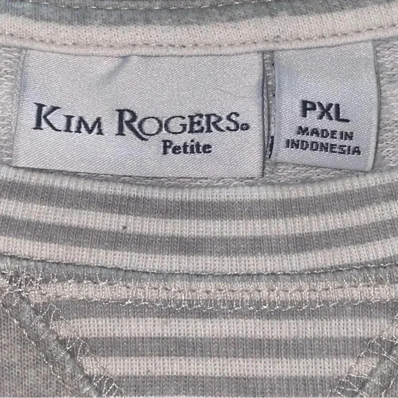 Kim Rogers Petite Pullover Top Sweatshirt Long Sleeves ❤️ - Picture 6 of 9